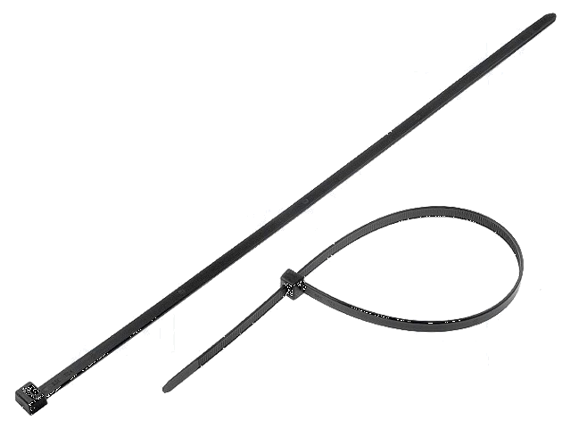 Kabelbinder; L: 390mm; W: 7,6mm; polyamide; 535N; zwart; Ømax: 100mm Kabelbinder; L: 390mm; W: 7,6mm; polyamide; 535N; zwart; Ømax: 100mm